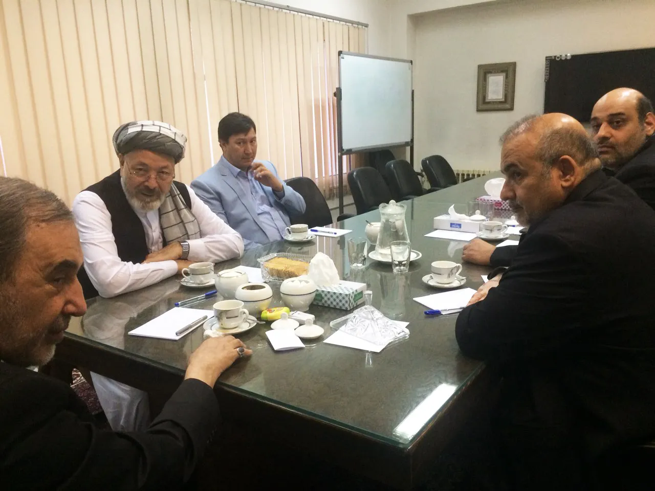 نشست رهبر حزب وحدت اسلامی افغانستان با آقای دکتر ولایتی